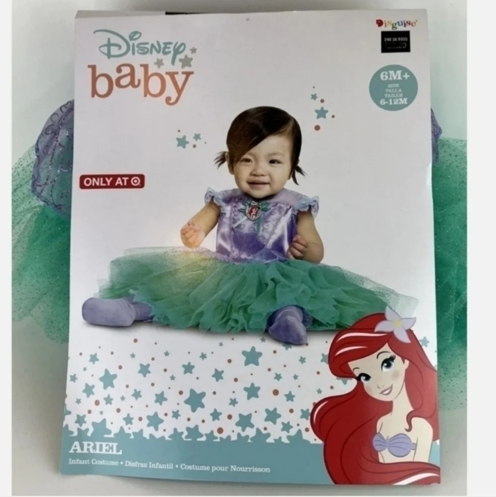 NWT Disney Baby Ariel The Little Mermaid Halloween Costume Cosplay 6-12M New